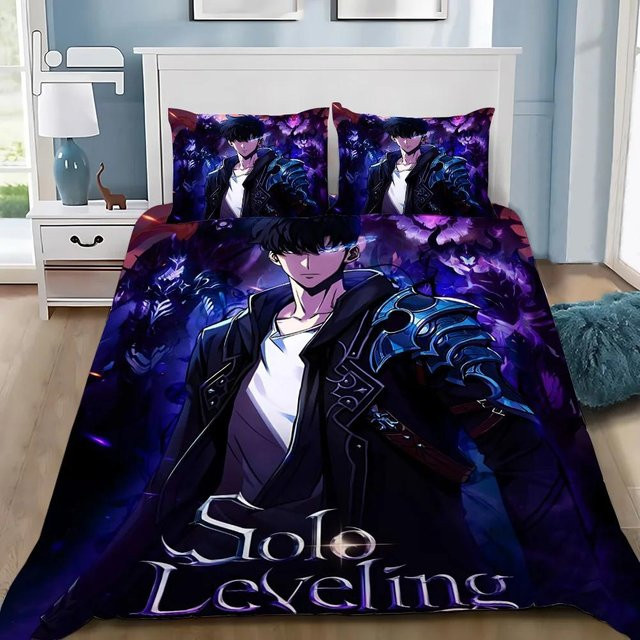 Bettwäscheset Solo Leveling von Lodestar mit Bettbezug und Kissenbezug in Blau, B/H: 200 x 230 cm - Bild 1