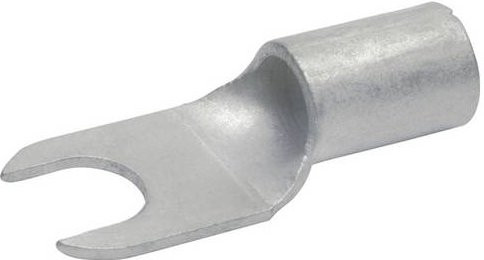 Klauke Quetschkabelschuh in Gabelform 10qmm, Farbe Silber - Bild 1