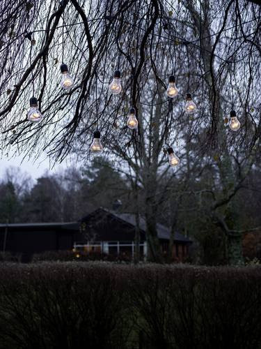 Konstsmide LED Lichtervorhang Warmweiß mit 90 Leuchtmitteln für Innen und Außen, Transparent/Bernstein - Bild 1