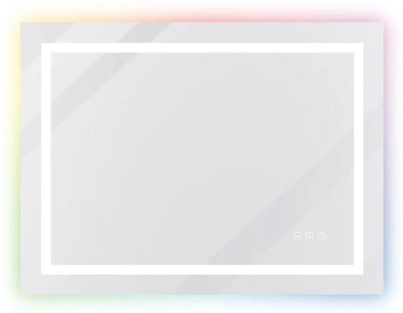 Aica Sanitär Badspiegel mit RGB Hinterbeleuchtung, dimmbar, B/H: 70 x 50 cm
