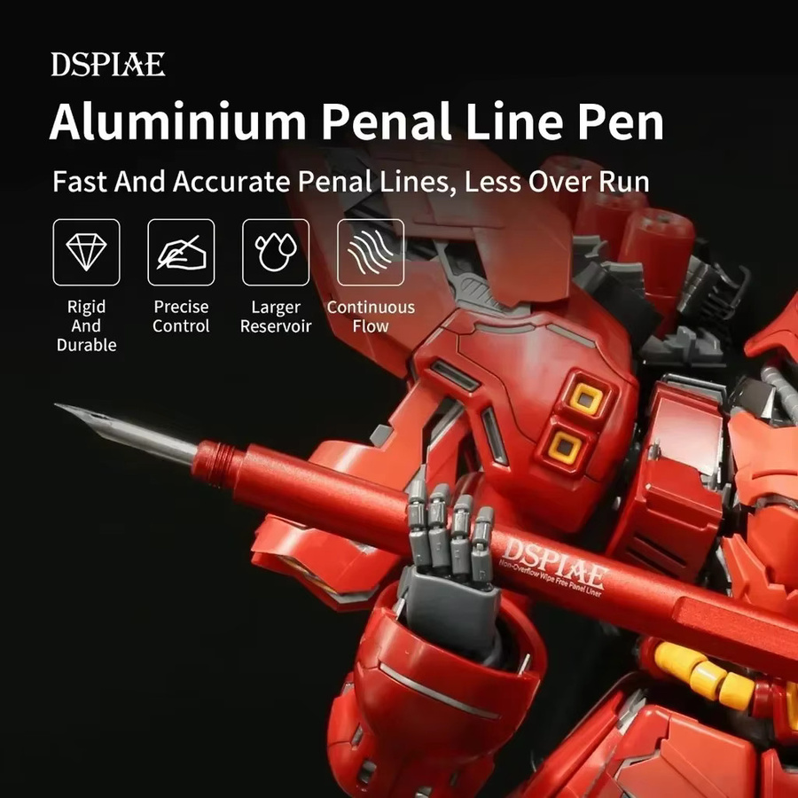 DSPIAE AT-PL Modell Seepage Line Pen Färbewerkzeug mit Edelstahlspitze und rutschfestem Metallgriff in Rot - Bild 2