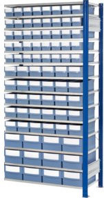 Kappes Steckregal RasterPlan Mod. 33 mit Volumenkästen, Farbe Taubenblau, B/T/H: 200 x 100 x 60 cm - Bild 1