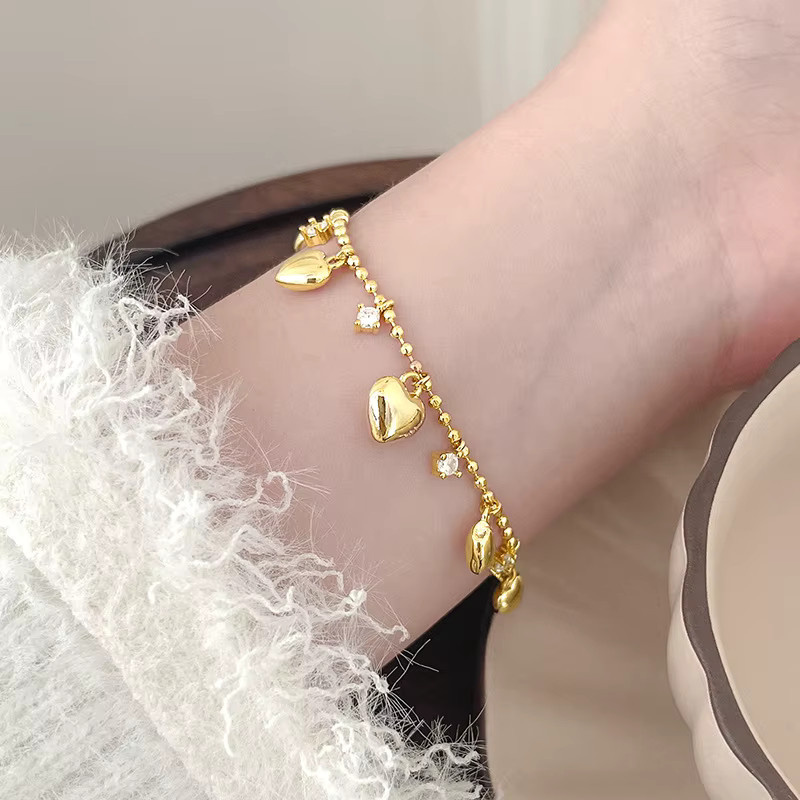 RINHOO FRIENDSHIP Armband, Gold, Perle, Zirkonia, Kristall, Damen - Bild 2