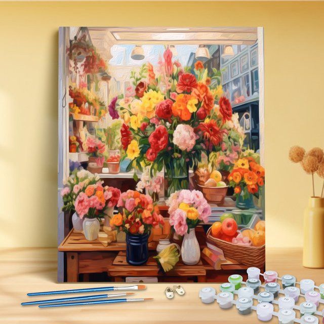 RUOPOTY Malen nach Zahlen Set mit Rahmen, Portrait Leinwand für Erwachsene in Multicolor - Bild 1