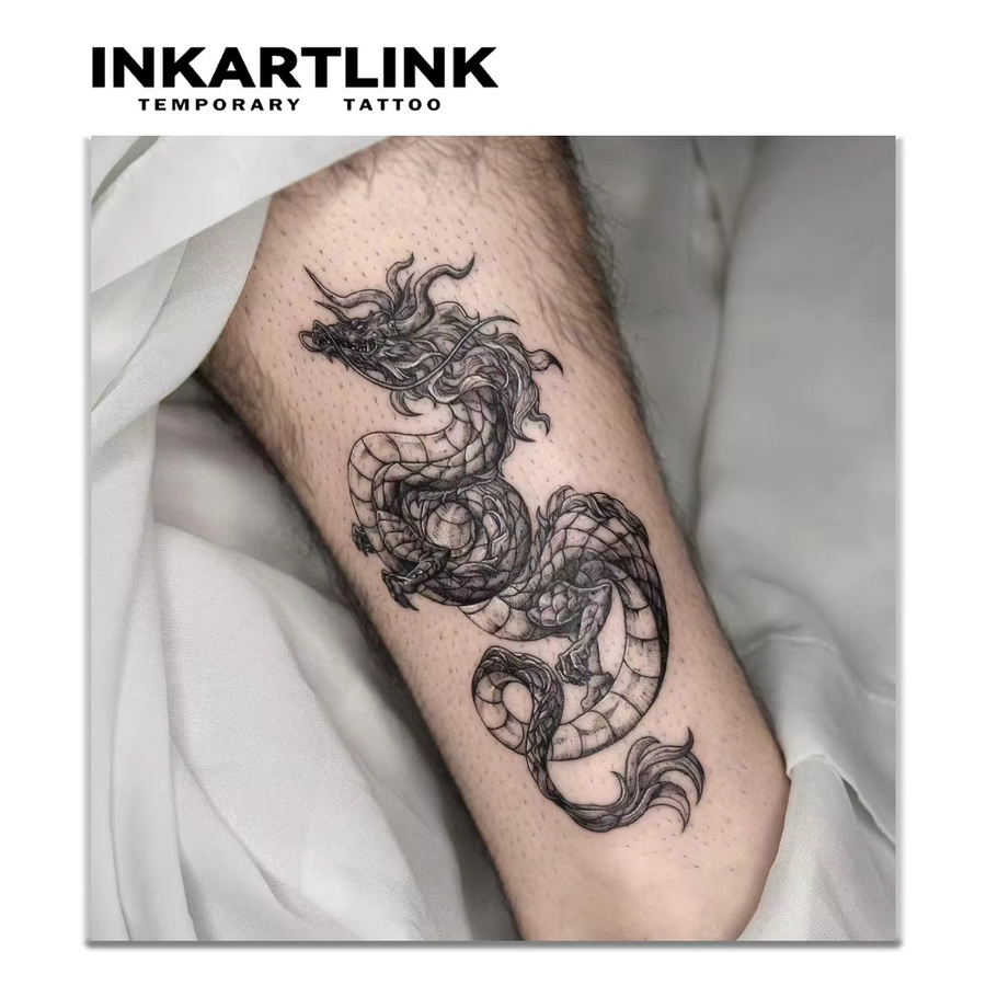 Dragon Temporärer Tattoo-Aufkleber, wasserfest, semi-permanent - Bild 2
