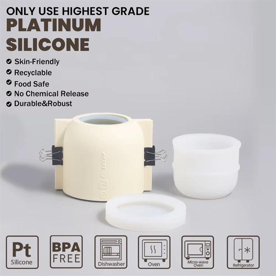 GBhouse Silikonform für Kerzengläser und Kerzennachfüllungen, minimalistische Form für Beton- und Zementkerzen, 3,5 Unzen - Bild 1