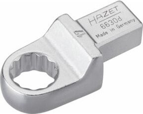 Hazet Einsteck-Ringschlüssel 6630D-17 mit 14 x 18 mm Einsteck-Vierkant und Außen-Doppel-Sechskant-Tractionsprofil in Silber - Bild 1