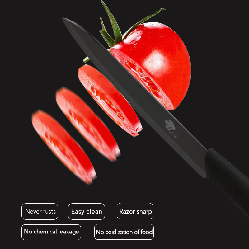 MYVIT Chefmesser aus schwarzer Zirconia-Keramik mit Kunststoffgriff - Bild 1