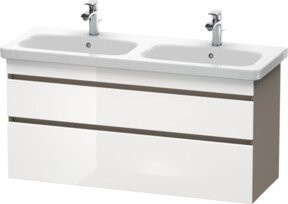 Duravit Waschtischunterschrank DuraStyle in Weiß Hochglanz, B/T/H: 123 x 44,8 x 61 cm - Bild 1