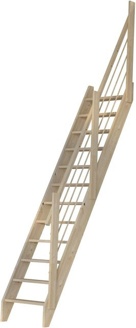 StarWood Treppengeländer Basic aus Fichte in Holz-Design, Farbe Braun/Beige - Bild 1