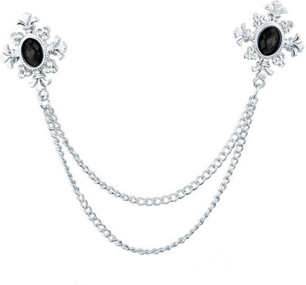 YIRAN Jewelry Brosche, Kristall, Quaste, Weiß, Unisex - Bild 1