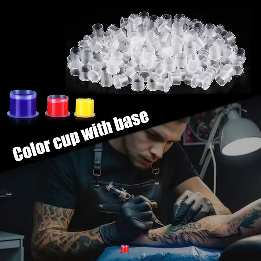 JUN.M Tattoo Ink Caps, Einweg Pigment Container, durchsichtig, S/M/L/XL - Bild 3