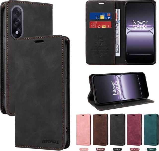 Magnetisches Leder-Brieftaschenetui mit RFID-Blocking für OnePlus Nord 4 5G, CE4, CE5 Lite, ACE 3 Pro und Ultra Racing 13R Premium-Gehäuse - Bild 1
