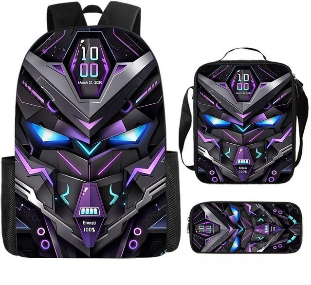 Alphabet Lore Schultasche von Fancy Style Studio, wasserdichter 3D-Druck Rucksack für Schüler, Unisex, Mehrfarbig - Bild 1