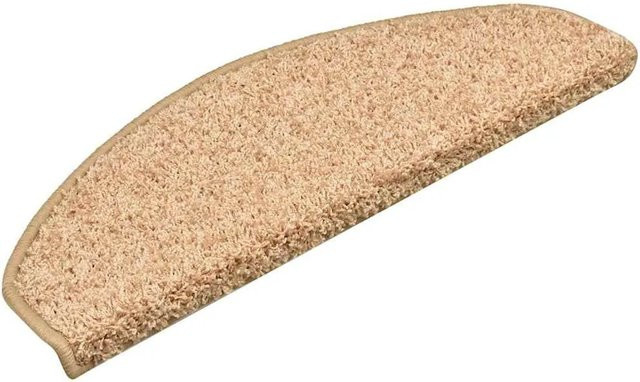 vidaXL Stufenmatten 15er Set Gold/Beige Halbrund aus Polypropylen B/T/H: 65 x 21 x 4 cm - Bild 1