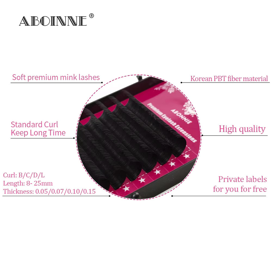Abonnie Fluffy Classic Lashes Extensions Einzelwimpern, Black, Unisex - Bild 4