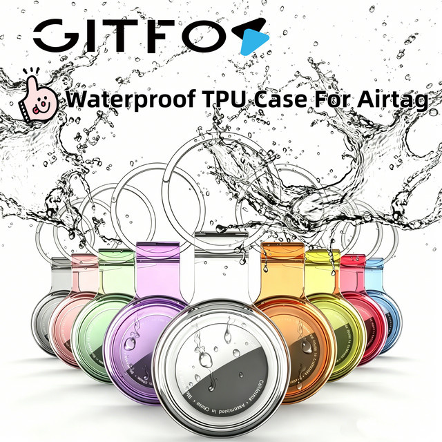 GITFOS Airtag-Halterung für Apple AirTag aus wasserdichtem TPU-Material in Grün - Bild 1