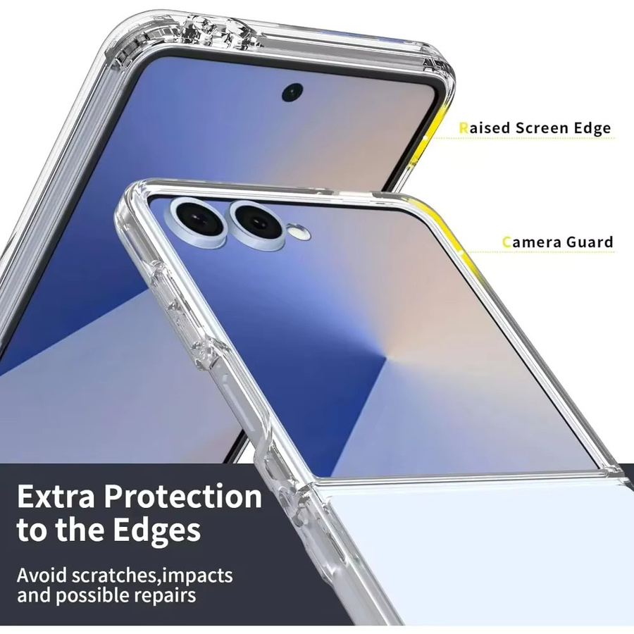 Transparente magnetische Schutzhülle für Samsung Galaxy Z Flip 7 FE, Z Flip 6, Z Flip 5, Z Flip 4 und Z Flip 3 mit HD-Klarheit und kratzfestem PC-Material - Bild 3