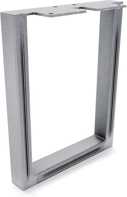 HEVVA Möbelbein GRAZ aus Rohstahl in Silber Matt, Höhe: 25 cm, Tiefe: 20 cm - Bild 1