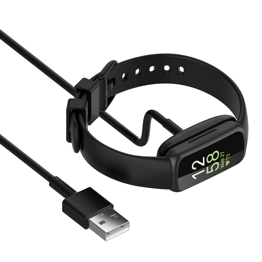 Fitbit Inspire 3 Ersatz-USB-Ladekabel in Schwarz mit USB-A und USB-C Anschluss - Bild 4
