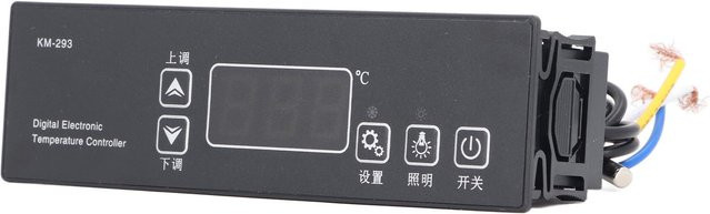 Digitaler Temperaturregler Painter mit NTC-Sensor, elektronischer Thermostat für Kühlschrank und Gefrierschrank, Grau/Schwarz - Bild 1