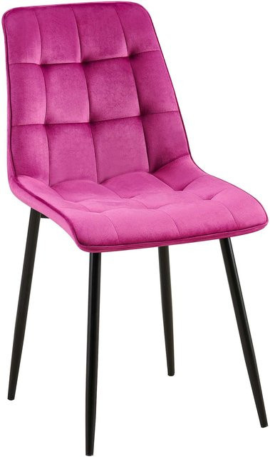 CLP Esszimmerstuhl Gifford Polsterstuhl mit Samtbezug und Rückenlehne in modernem Design - Bild 1