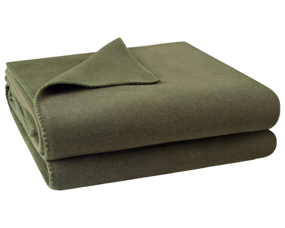 Zoeppritz Soft-Fleece Wohndecke 103291 in Schwarz und Grün, flauschig und waschbar - Bild 1