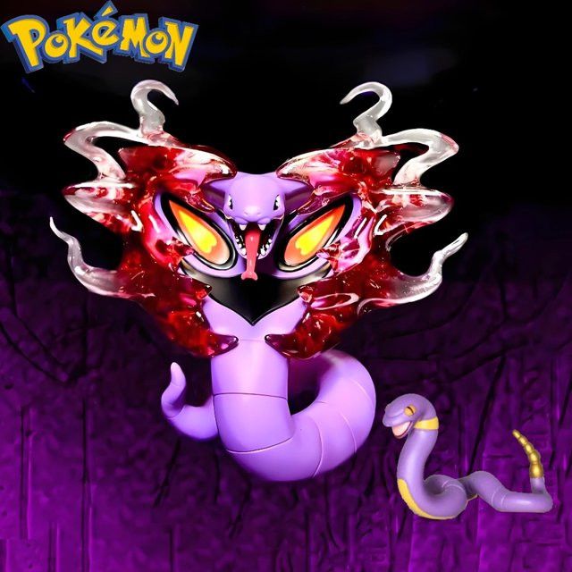Bandai Pokemon Anime Figur Arbok und Ekans aus PVC in Lila als Sammlerstück und Desktop-Ornament, Höhe: 3 bis 8,5 cm - Bild 1