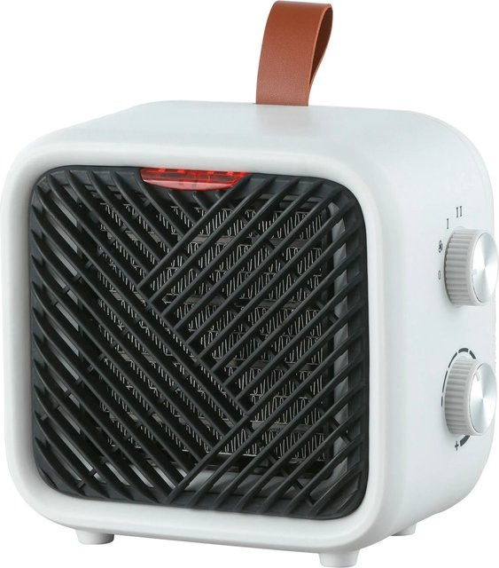 Keramikheizer Nevala 2in1 mit Ventilator 1500 W in Weiß-Schwarz B: 15,5 cm, H: 17,5 cm - Bild 1