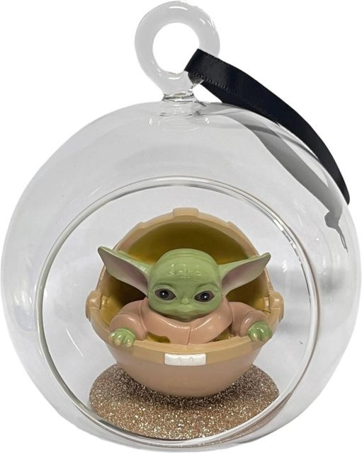 Star Wars Weihnachtskugel Grogu in Grün, Höhe: 11 cm - Bild 1