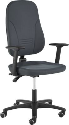 Prosedia Bürostuhl Younico plus 3 mit Armlehnen, Muldensitz und 3D-Rückenlehne, anthrazit - Bild 1