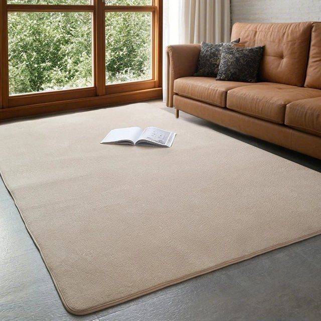 VIKAMA Moderner Korallensamt-Teppich in Braun, weicher Rechteckteppich aus Polyester für Wohnzimmer, Schlafzimmer und Kinderzimmer, Breite: 120 cm - Bild 1
