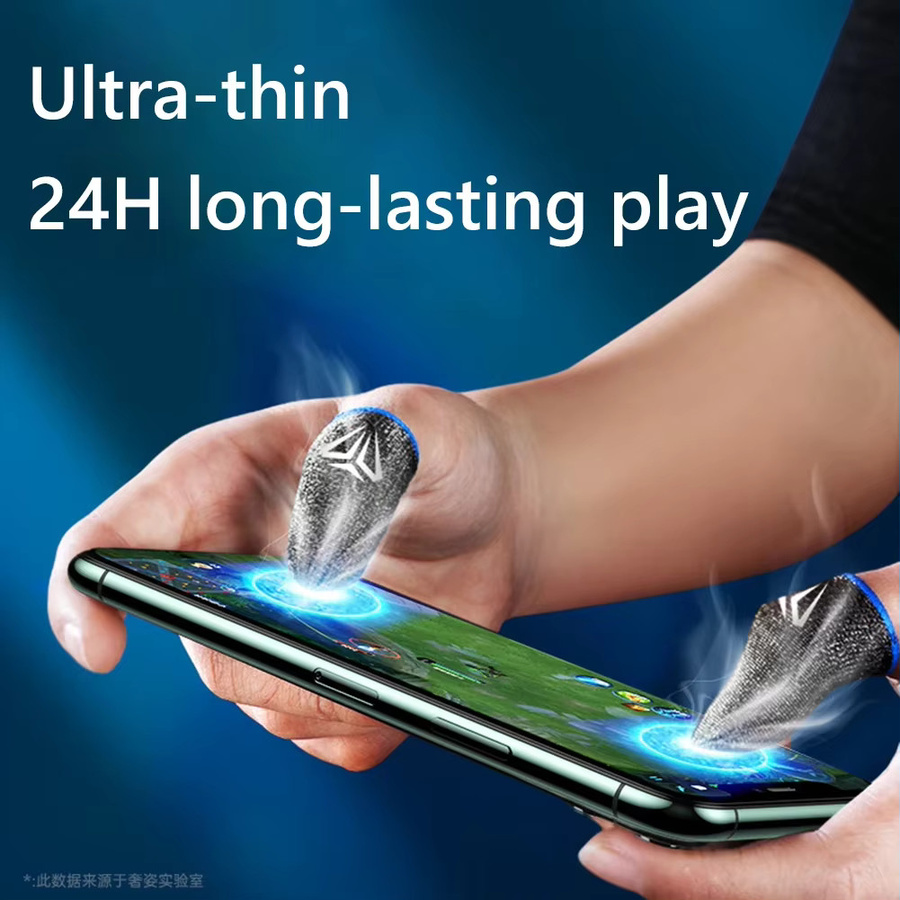 Shunmaii Fingerlinge für mobiles Gaming, atmungsaktive Fingerhüllen für Touchscreens, Schwarz und Gelb - Bild 4