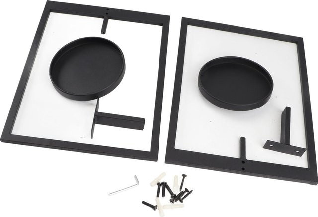 2er-Set Pflanzenregal aus Metall von aimo in Schwarz zur Wanddekoration - Bild 1