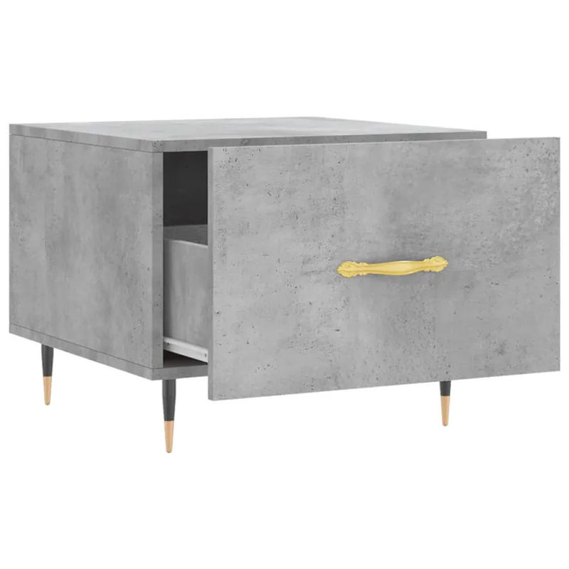 Vidaxl Couchtisch Set aus 2 Stück in Grau im Industrial Design mit Metall und Betonoptik, B/T/H: 50 x 50 x 40 cm - Bild 2