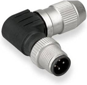 Weidmüller Sensor-Aktor-Steckverbinder M12 Stecker unkonfektioniert gewinkelt Polzahl 4 Schwarz - Bild 1