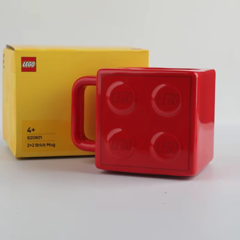 LEGO Keramik-Kaffeetasse im 2x2 Design, Rot, 320 ml - Bild 1