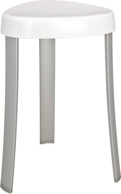 Wenko Badhocker Corrente in Weiß aus Aluminium und Kunststoff, B/T/H: 35,5 x 38,0 x 45,0 cm - Bild 1
