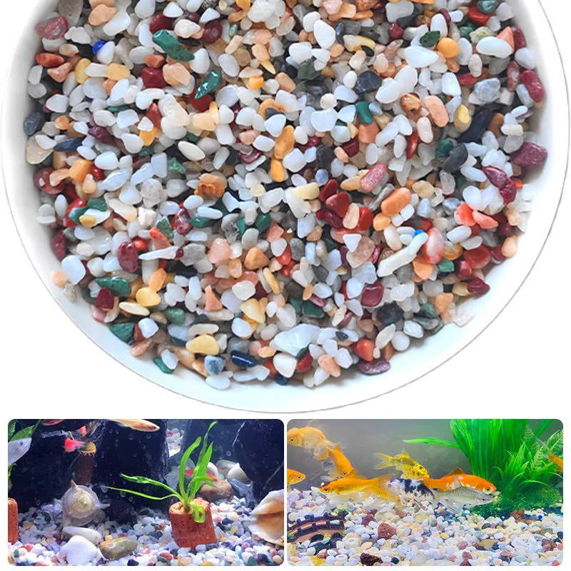 TMZ Aquarium-Bodensand aus natürlichem Kies in Mehrfarbig, 200 g - Bild 6