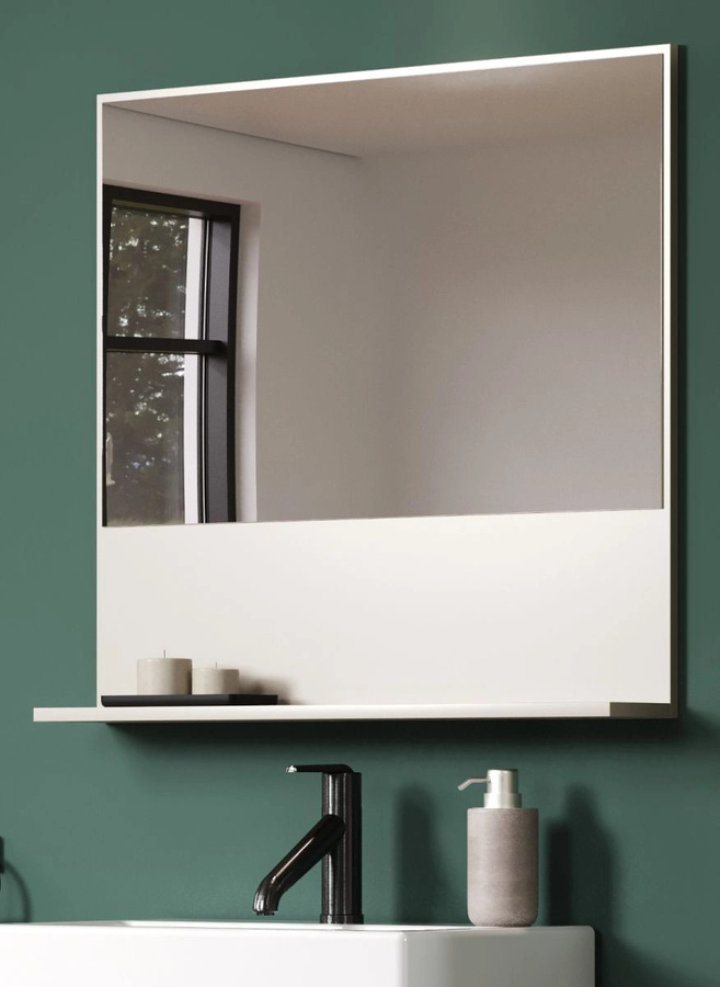 Badezimmer Spiegel Jardins in Kaschmir Sand B: 80 cm, H: 74 cm - Bild 1