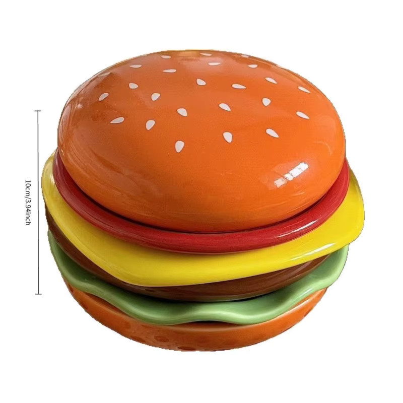PGY Dinner Plate Set aus Bone China in Multicolour mit Hamburger und Knochen Form - Bild 3