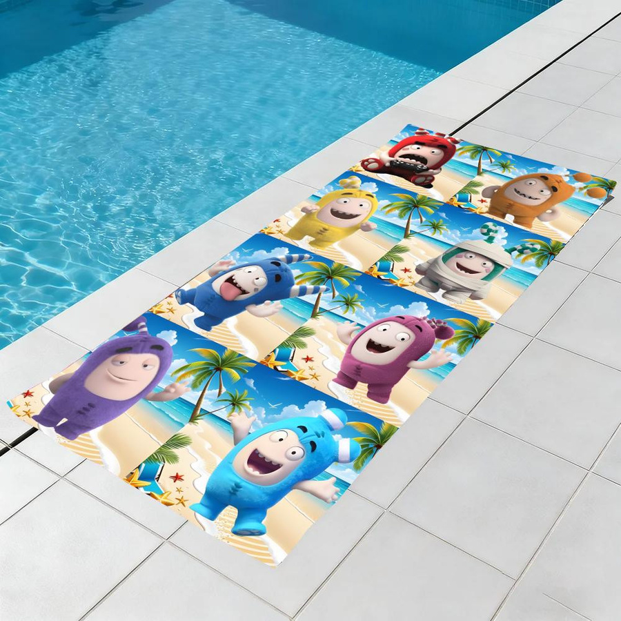 O-Oddbods Mikrofaser Strandtuch Multicolor, schnelltrocknend und sandfrei, B/H: 60 x 35 cm - Bild 2