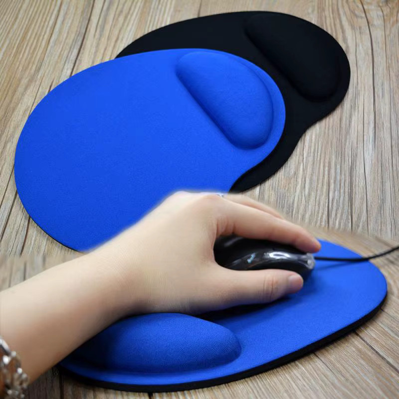Geometrisches Büro-Mauspad mit Handgelenkauflage in Blau für Computer und Laptop - Bild 2