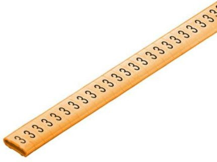 Weidmüller CLI M 2-4 OR/SW 3 CD Kennzeichnungsring in Orange mit Aufdruck 3 und einem Außendurchmesser-Bereich von 10 bis 317 mm - Bild 1