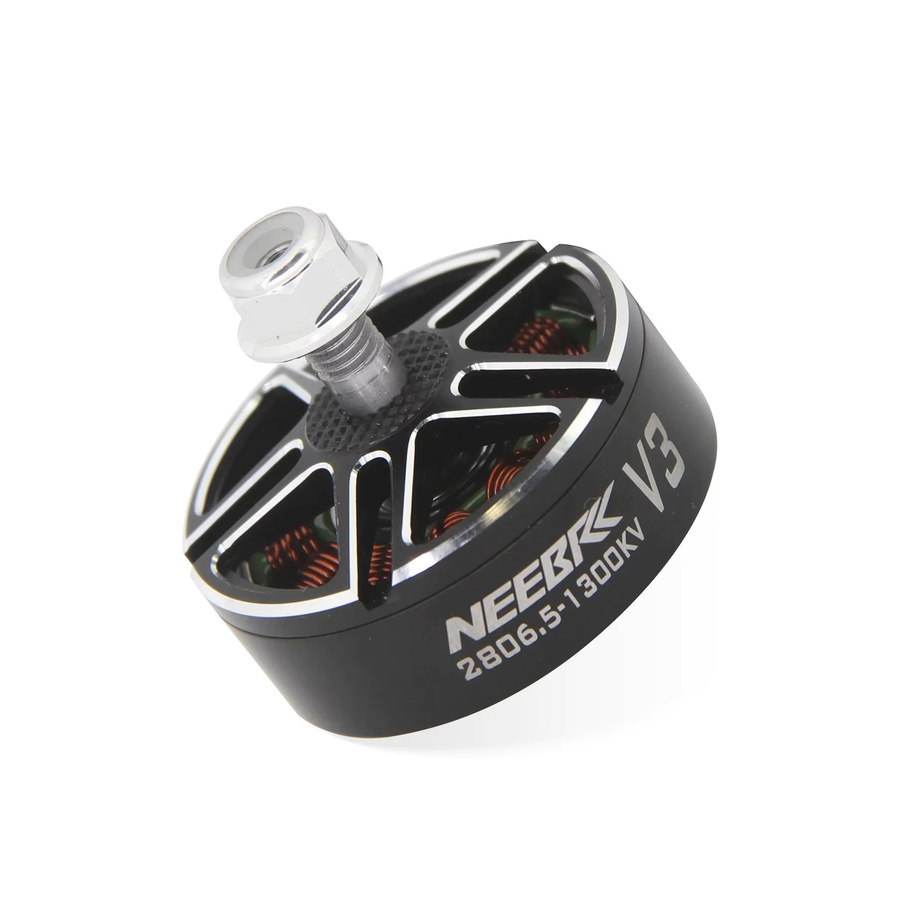 DSPOWER Outrunner Brushless Motor 1300KV V3, Metall, Schwarz - Bild 2