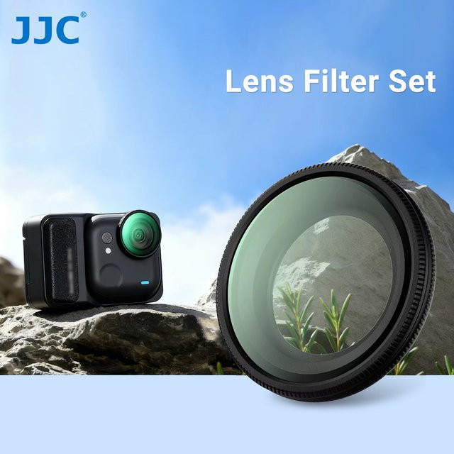 JJC Objektivfilter-Set für Insta360 GO Ultra mit UV, CPL, ND8, ND16 und ND32 aus HD optischem Glas - Bild 1