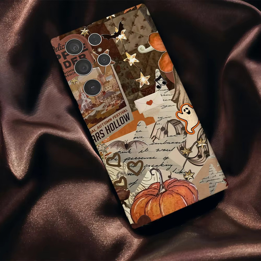 Glänzende Herbst Halloween Handyhülle für Samsung Galaxy S25 S24 S23 Ultra Plus A35 A59 in Multicolour - Bild 3