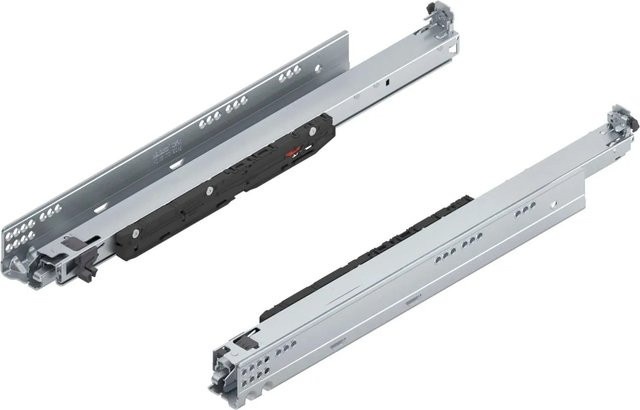 Blum Unterbodenführung Movento Blumotion S 766H5000s mit Soft-Close, Nennlänge: 500 mm, Tragkraft: 70 kg, Farbe: Silber - Bild 1