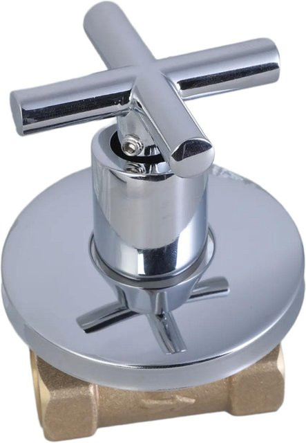 Cherish Eyes Unterputz-Wasserhahn aus Aluminiumlegierung in Chrom, gerade, DN15 mit 1/2 Zoll Innengewinde, Silber - Bild 1