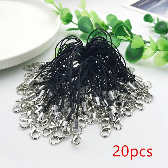 Handy-Anhänger Kette, Nylon, Silber, Unisex - Bild 1